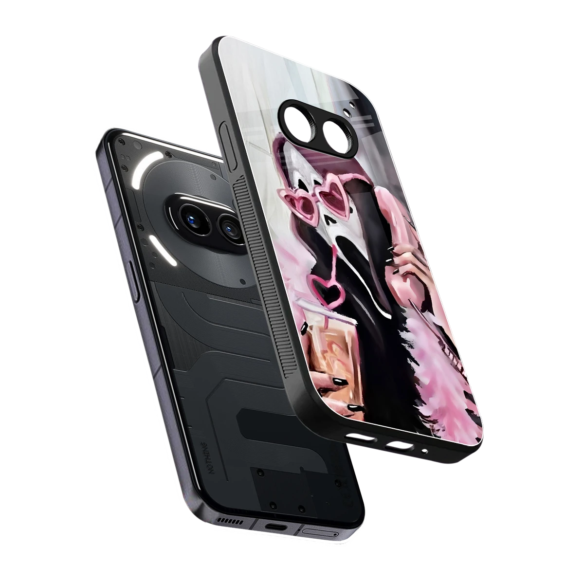 Killer Chiller sleek nothing phone 2a cover with tempered glass back and TPU edges