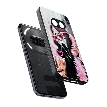 Killer Chiller sleek nothing phone 2a cover with tempered glass back and TPU edges