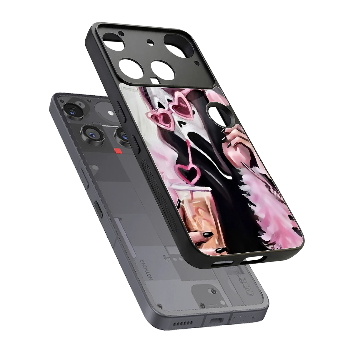 Killer Chiller sleek nothing phone 3 cover with tempered glass back and TPU edges