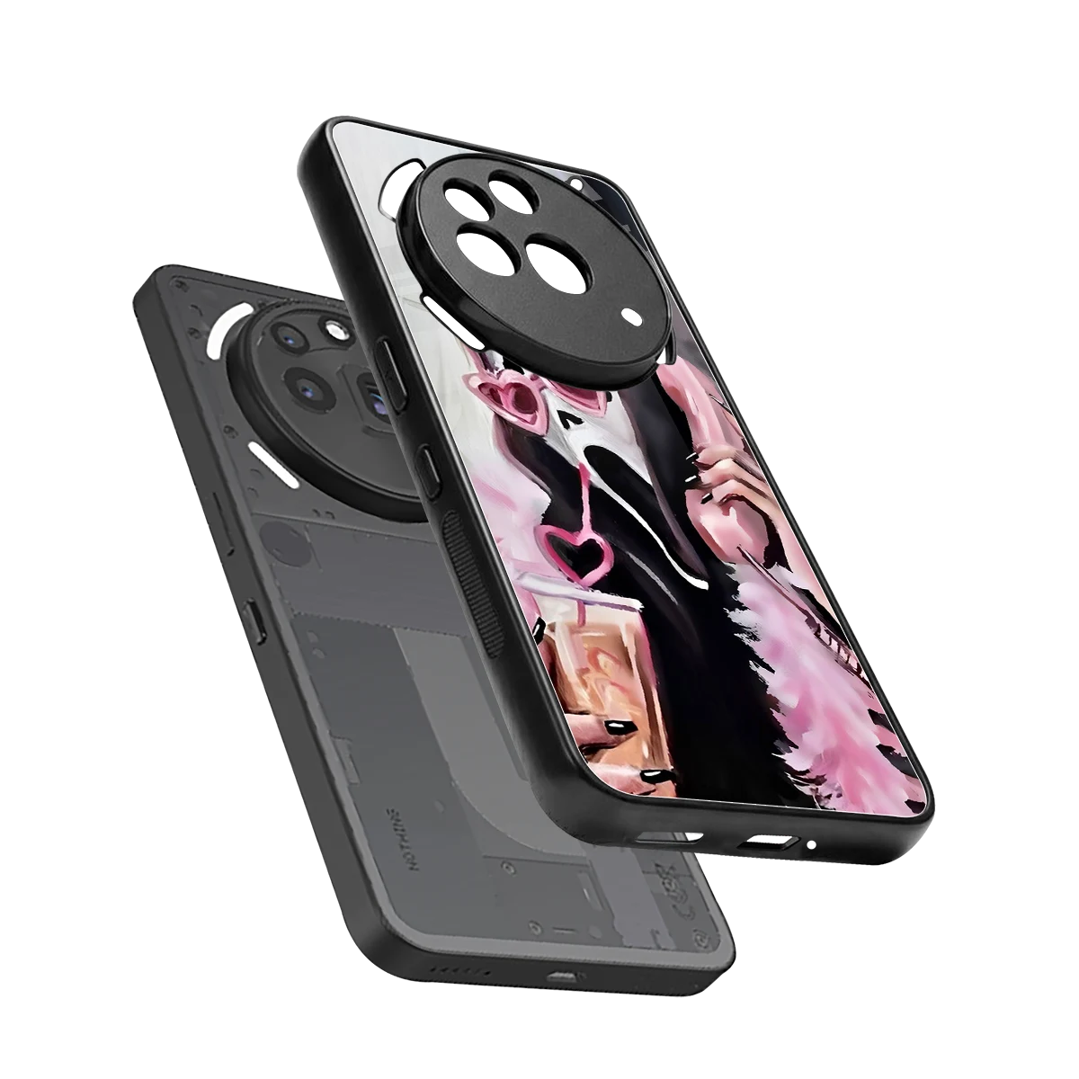 Killer Chiller sleek nothing phone 3a pro cover with tempered glass back and TPU edges