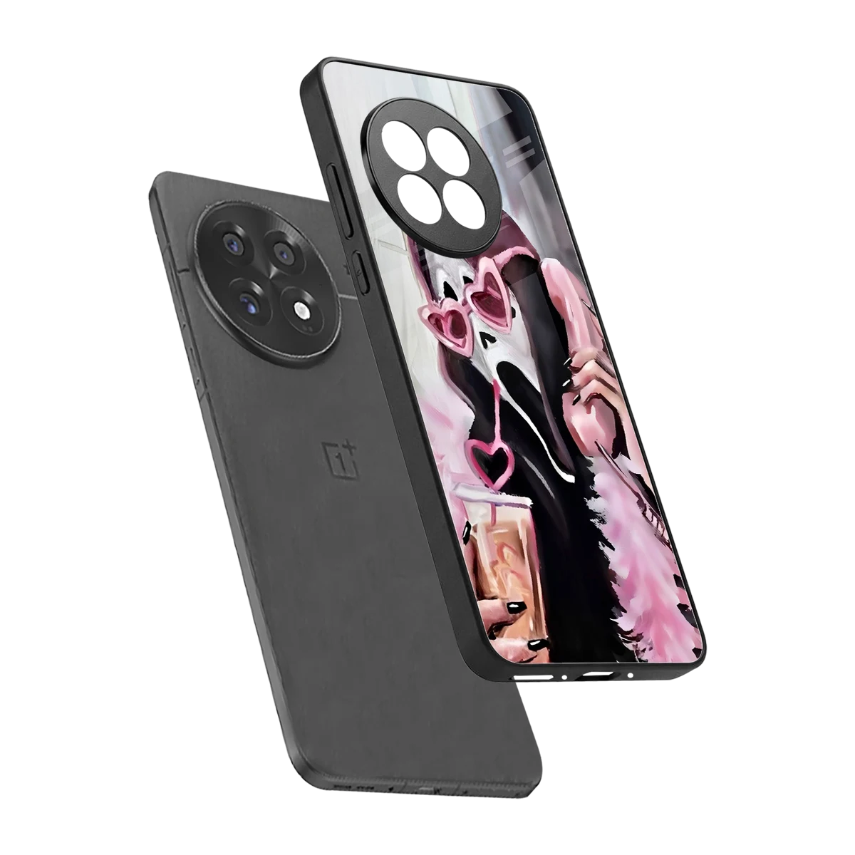 Killer Chiller sleek oneplus 13r cover with tempered glass back and TPU edges
