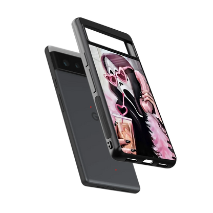 Killer Chiller sleek google pixel 6a cover with tempered glass back and TPU edges