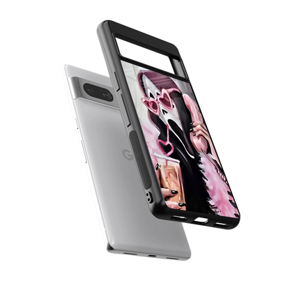 Killer Chiller sleek google pixel 7a cover with tempered glass back and TPU edges