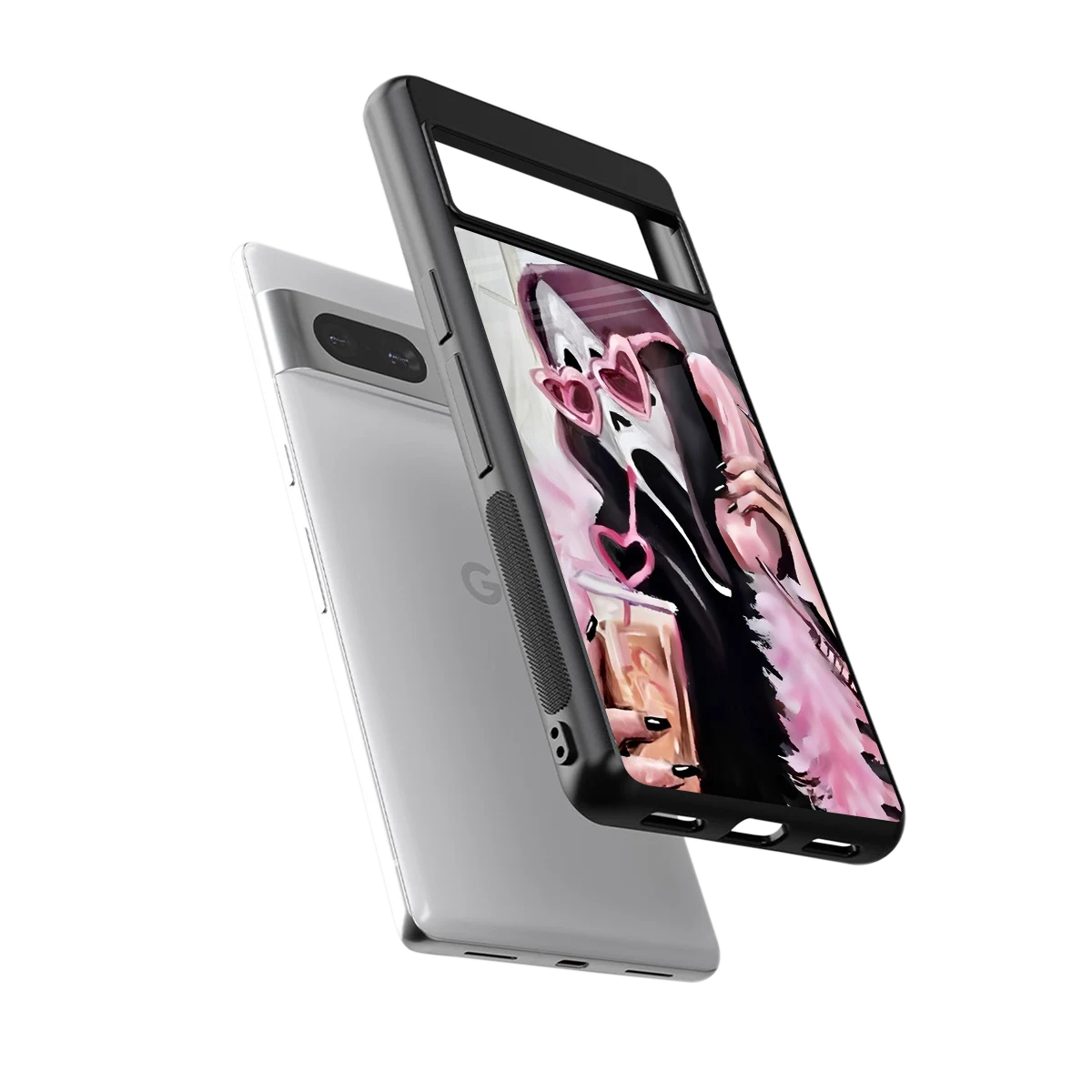 Killer Chiller sleek google pixel 7 cover with tempered glass back and TPU edges