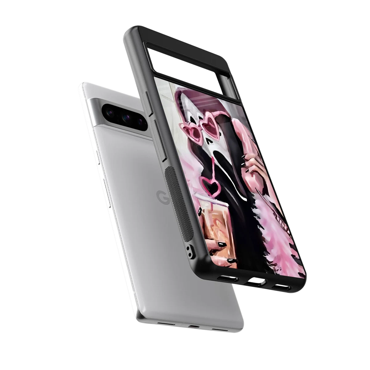 Killer Chiller sleek google pixel 8 pro cover with tempered glass back and TPU edges