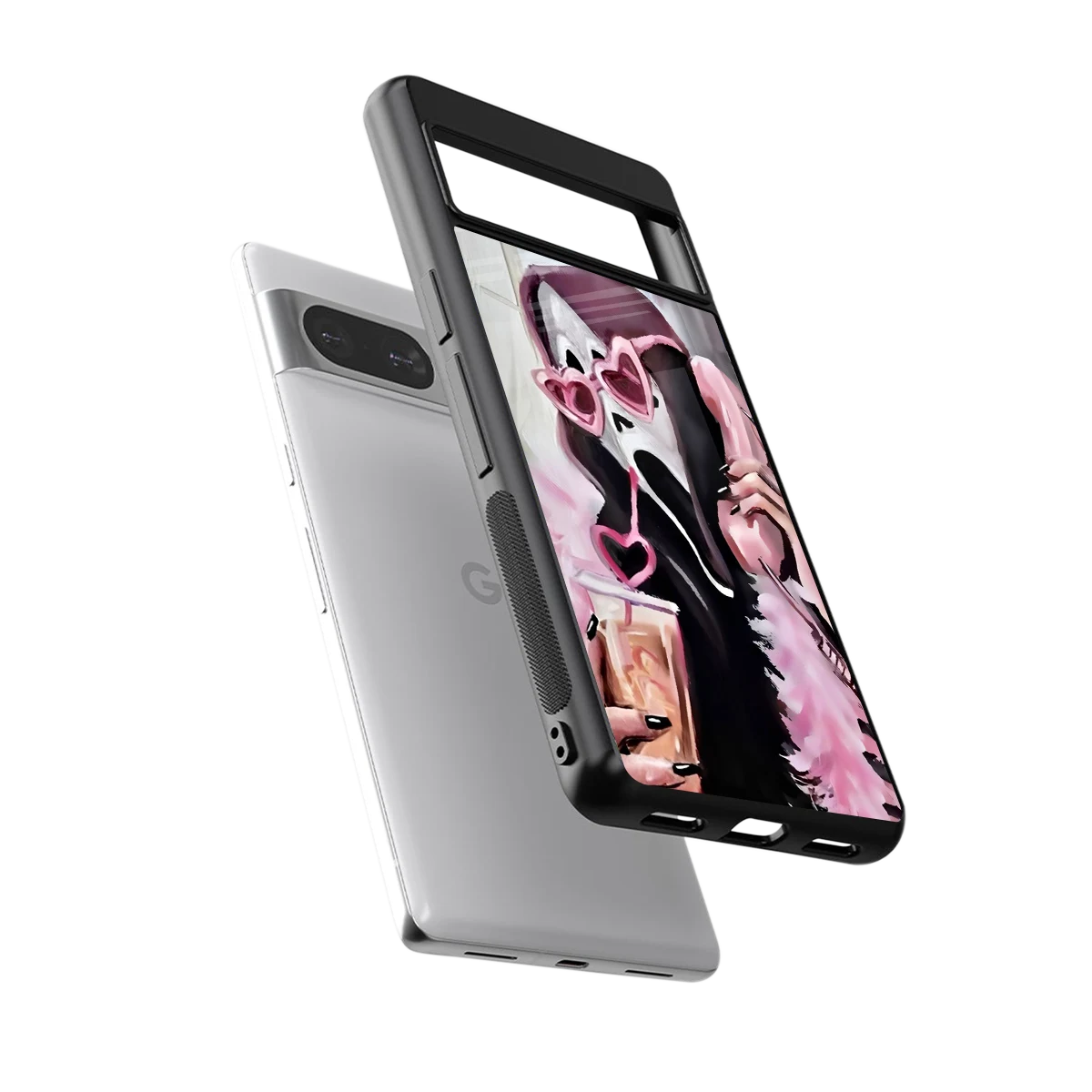 Killer Chiller sleek google pixel 8 cover with tempered glass back and TPU edges