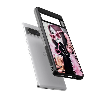 Killer Chiller sleek google pixel 8 cover with tempered glass back and TPU edges