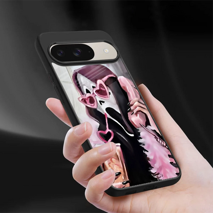 Killer Chiller sleek google pixel 9 cover with tempered glass back and TPU edges