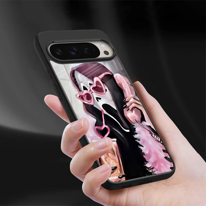 Killer Chiller sleek google pixel 9 pro cover with tempered glass back and TPU edges