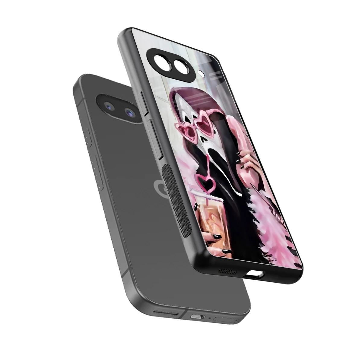 Killer Chiller sleek google pixel 10a cover with tempered glass back and TPU edges
