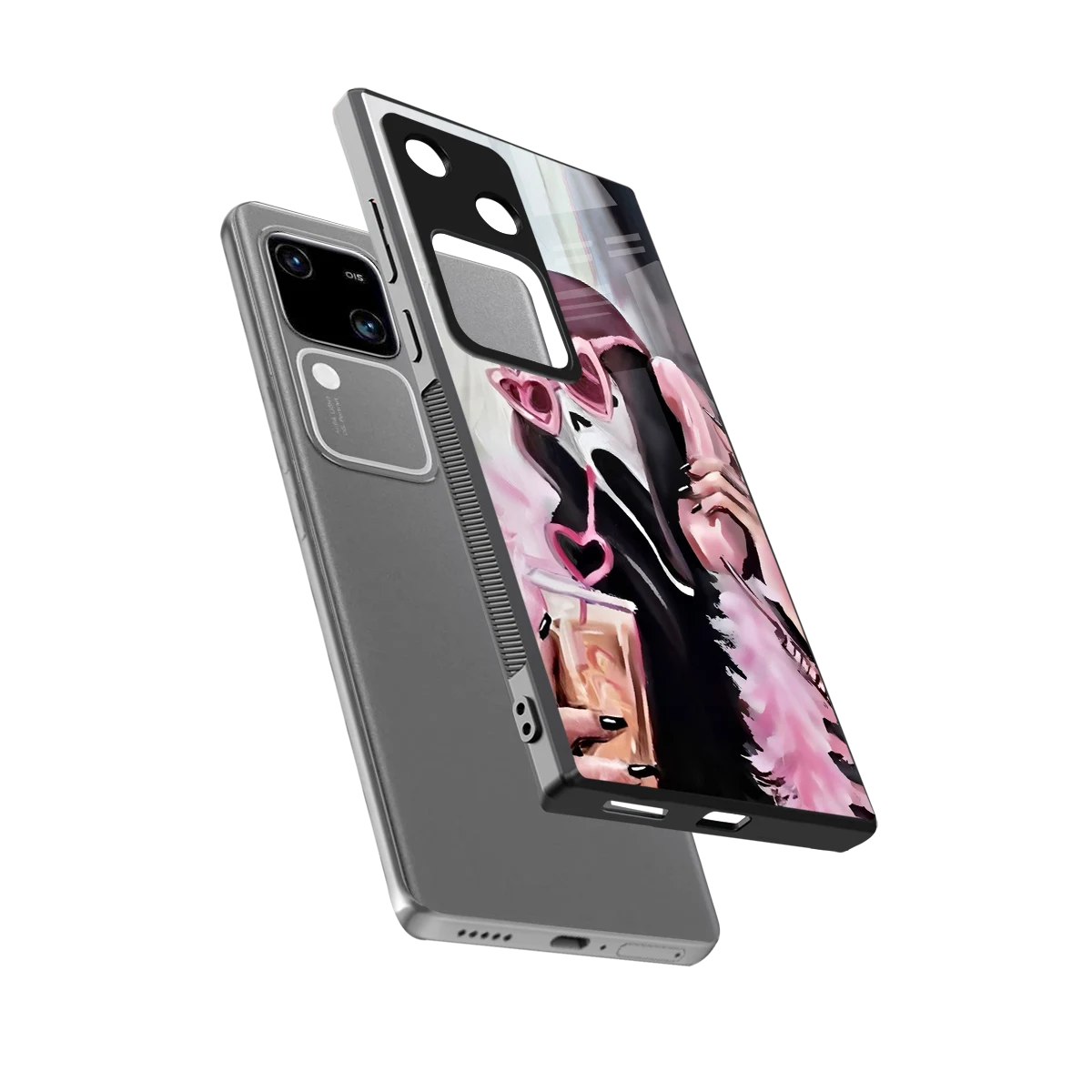 Killer Chiller sleek vivo v30 cover with tempered glass back and TPU edges