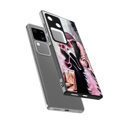 Killer Chiller sleek vivo v30 cover with tempered glass back and TPU edges