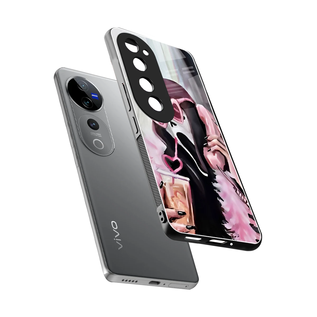 Killer Chiller sleek vivo v40 pro cover with tempered glass back and TPU edges