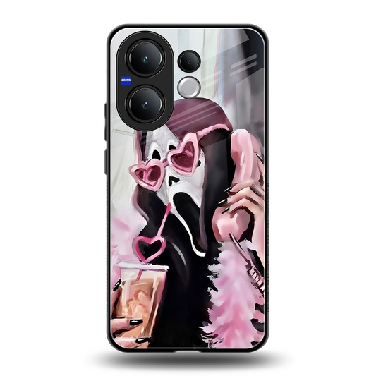 Killer Chiller back phone cover | glass case for vivo v60