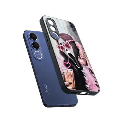 Killer Chiller sleek vivo v70 fe cover with tempered glass back and TPU edges