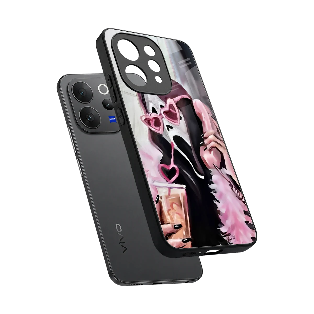 Killer Chiller sleek vivo v70 elite cover with tempered glass back and TPU edges