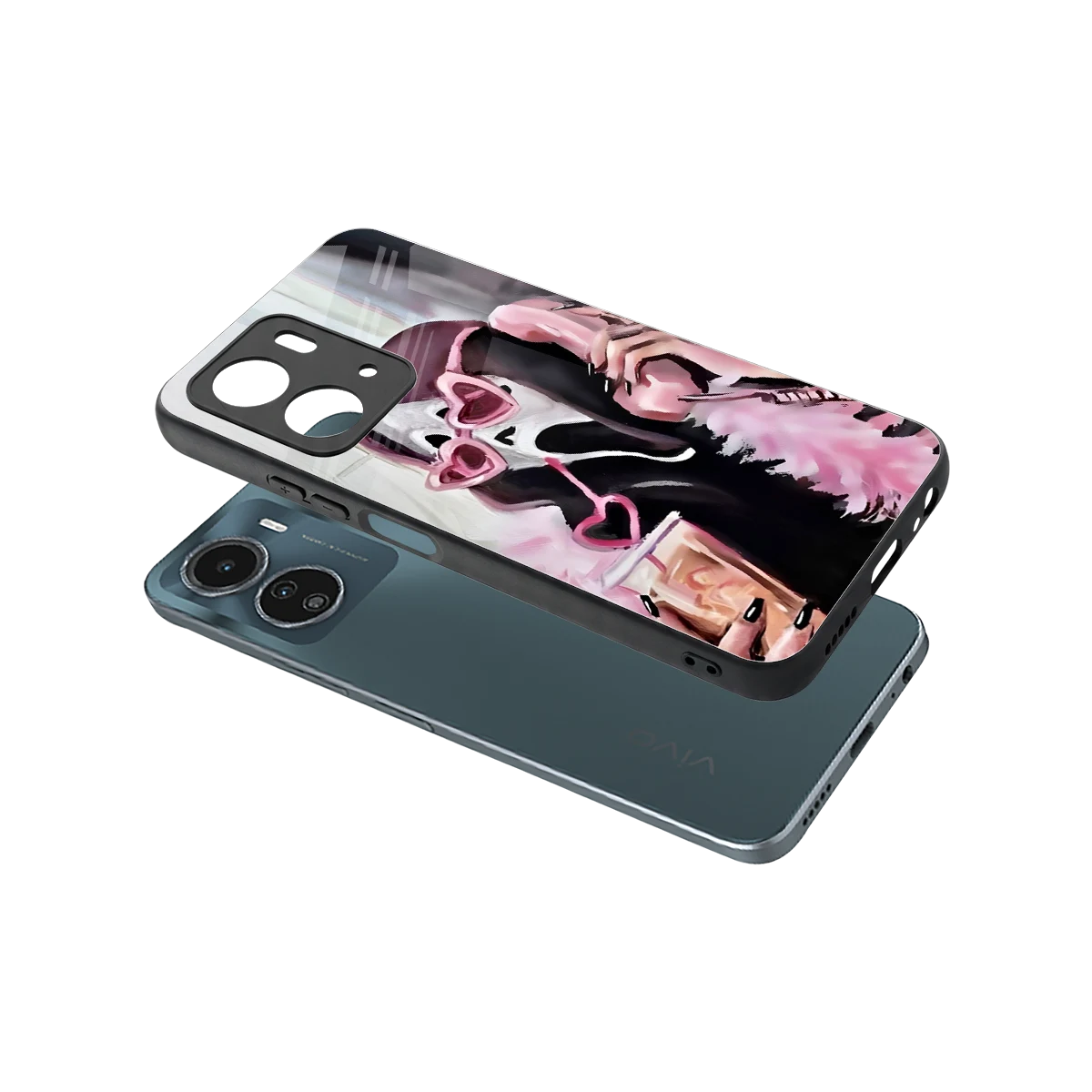 Killer Chiller sleek vivo y16 cover with tempered glass back and TPU edges