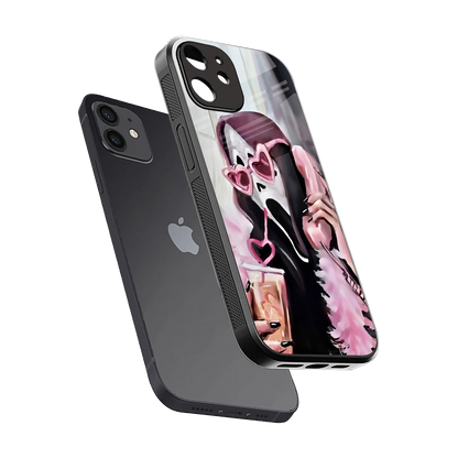 Killer Chiller sleek iphone 12 cover with tempered glass back and TPU edges