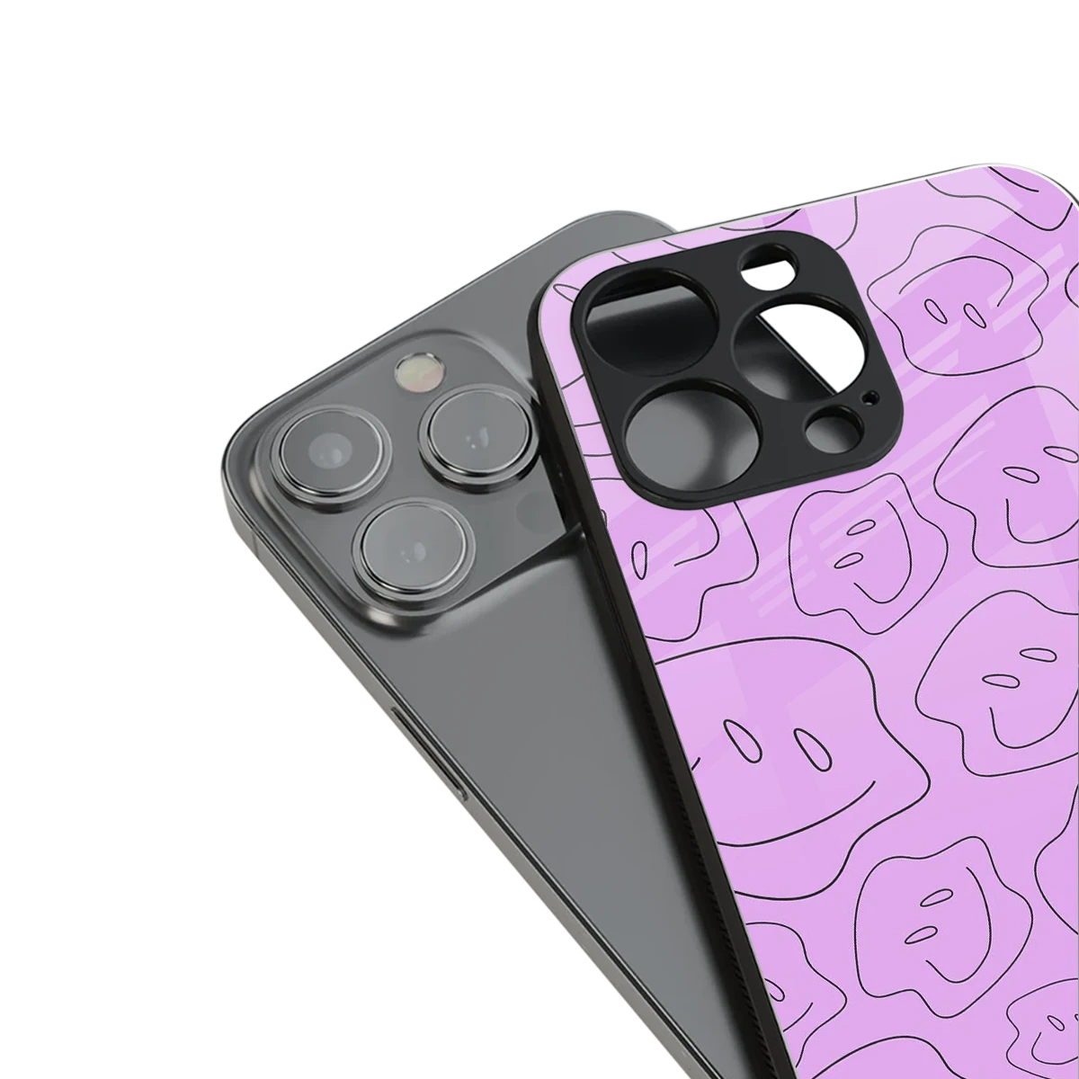 Kinda Sad Kinda Happy stylish phone case for iphone 14 pro max | glossy glass and slim fit