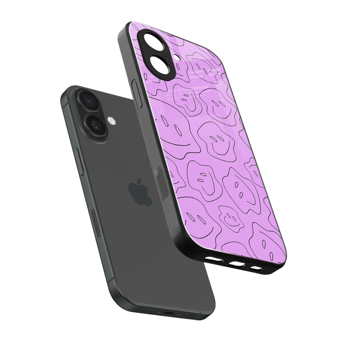 Kinda Sad Kinda Happy sleek iphone 17 cover with tempered glass back and TPU edges