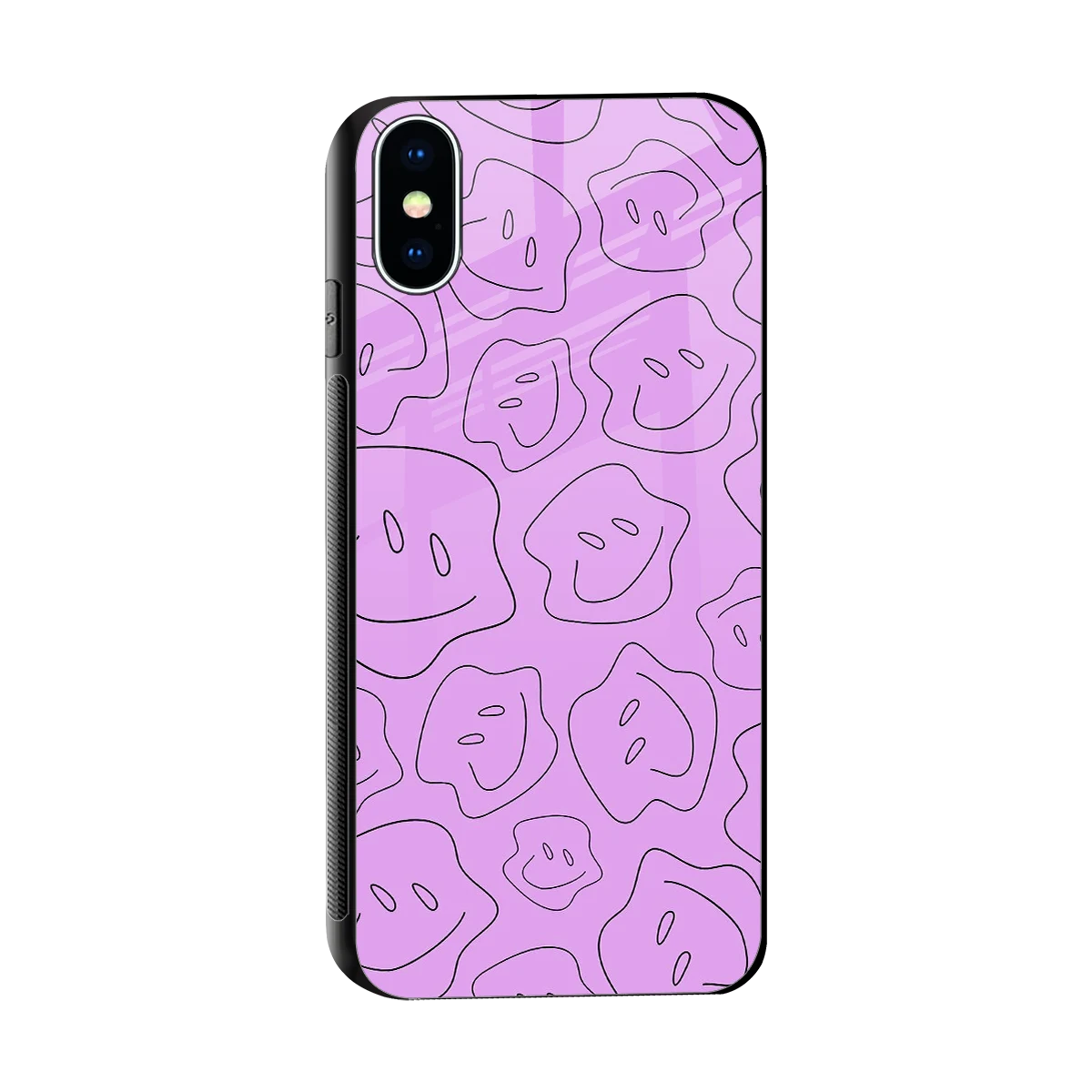 Kinda Sad Kinda Happy sleek iphone xs cover with tempered glass back and TPU edges