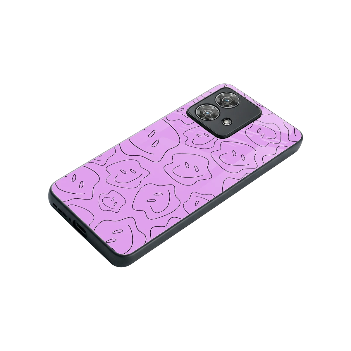 Kinda Sad Kinda Happy stylish phone case for motorola edge 40 neo 5g | glossy glass and slim fit
