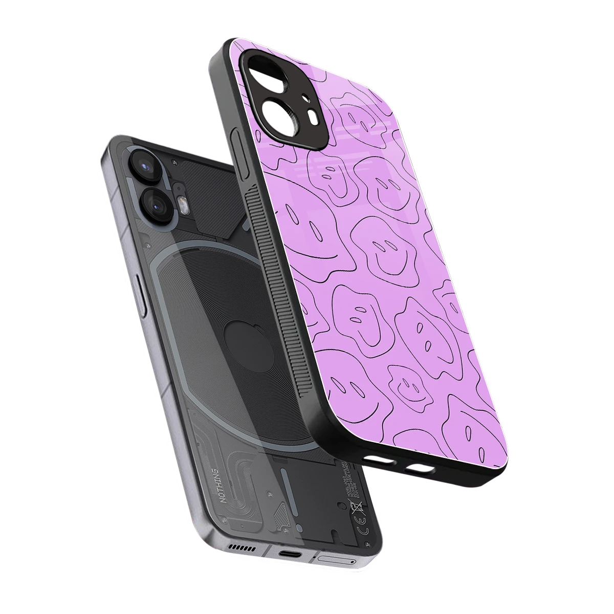 Kinda Sad Kinda Happy sleek nothing phone 2 cover with tempered glass back and TPU edges