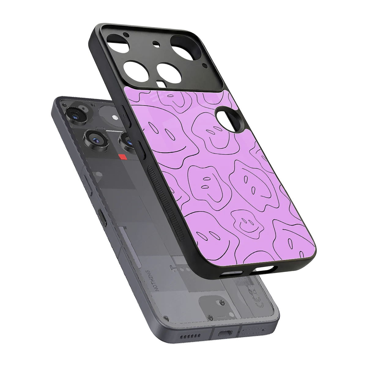 Kinda Sad Kinda Happy sleek nothing phone 3 cover with tempered glass back and TPU edges