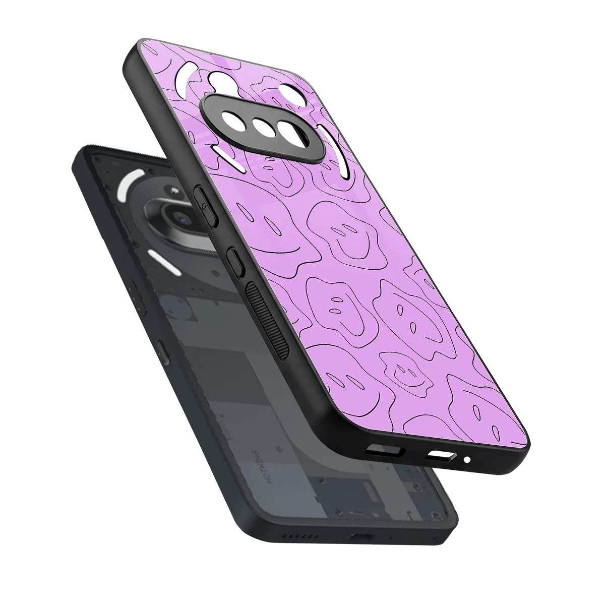 Kinda Sad Kinda Happy sleek nothing phone 3a cover with tempered glass back and TPU edges