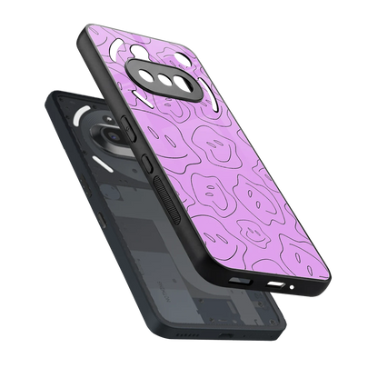 Kinda Sad Kinda Happy sleek nothing phone 3a cover with tempered glass back and TPU edges