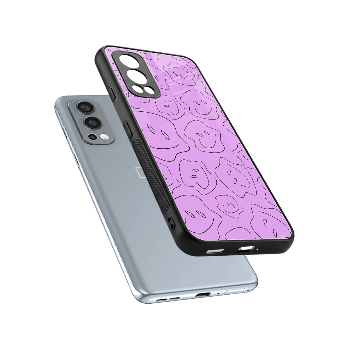 Kinda Sad Kinda Happy sleek oneplus nord 2 cover with tempered glass back and TPU edges