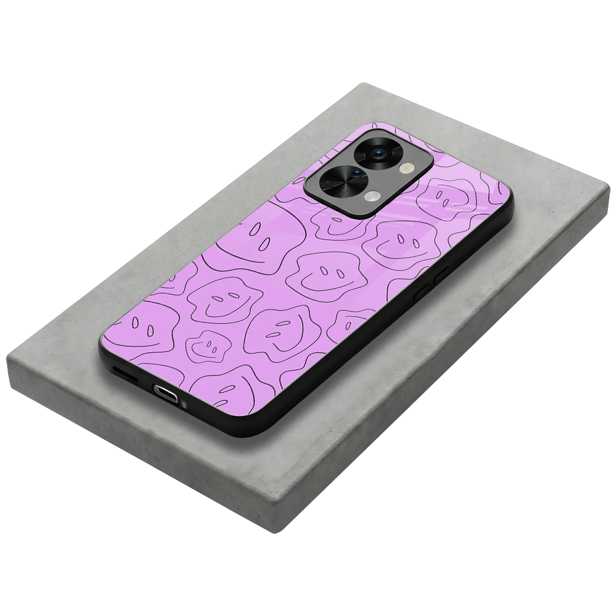 Kinda Sad Kinda Happy stylish phone case for oneplus nord 2t | glossy glass and slim fit