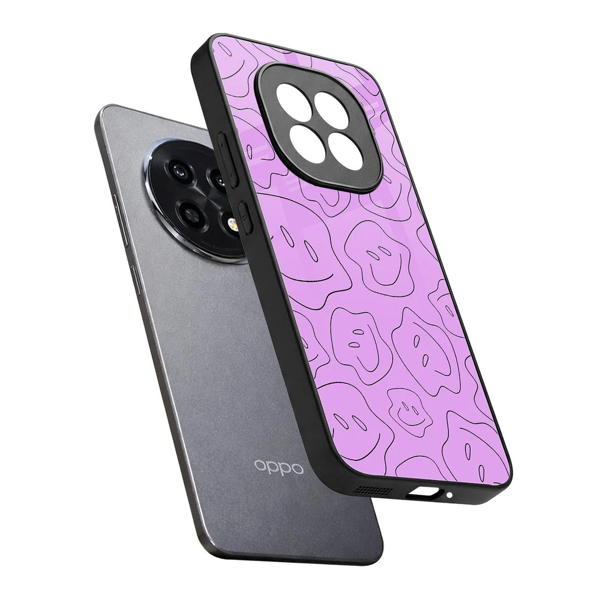 Kinda Sad Kinda Happy sleek oppo f29 pro 5g cover with tempered glass back and TPU edges