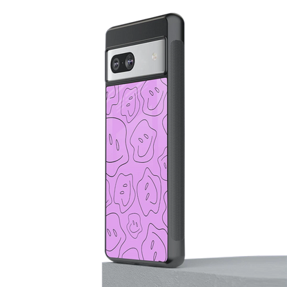 Kinda Sad Kinda Happy stylish phone case for google pixel 7a | glossy glass and slim fit