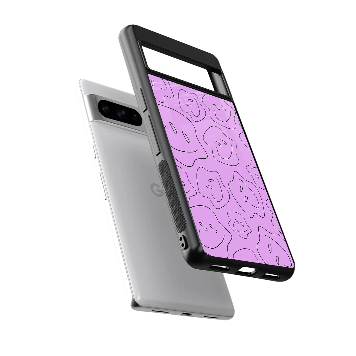 Kinda Sad Kinda Happy sleek google pixel 8 pro cover with tempered glass back and TPU edges