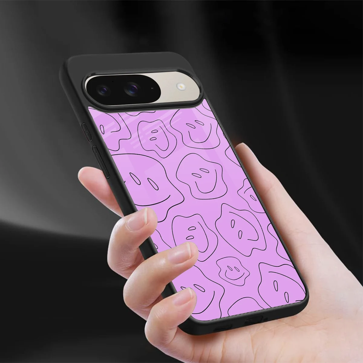 Kinda Sad Kinda Happy sleek google pixel 9 cover with tempered glass back and TPU edges