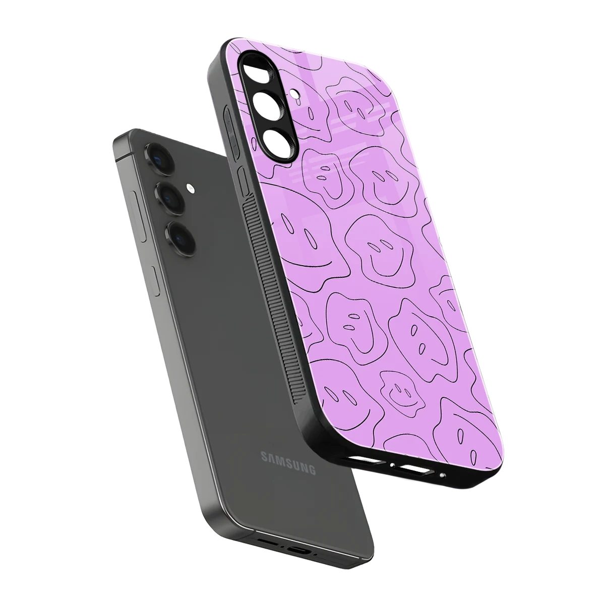 Kinda Sad Kinda Happy sleek samsung galaxy m35 5g cover with tempered glass back and TPU edges