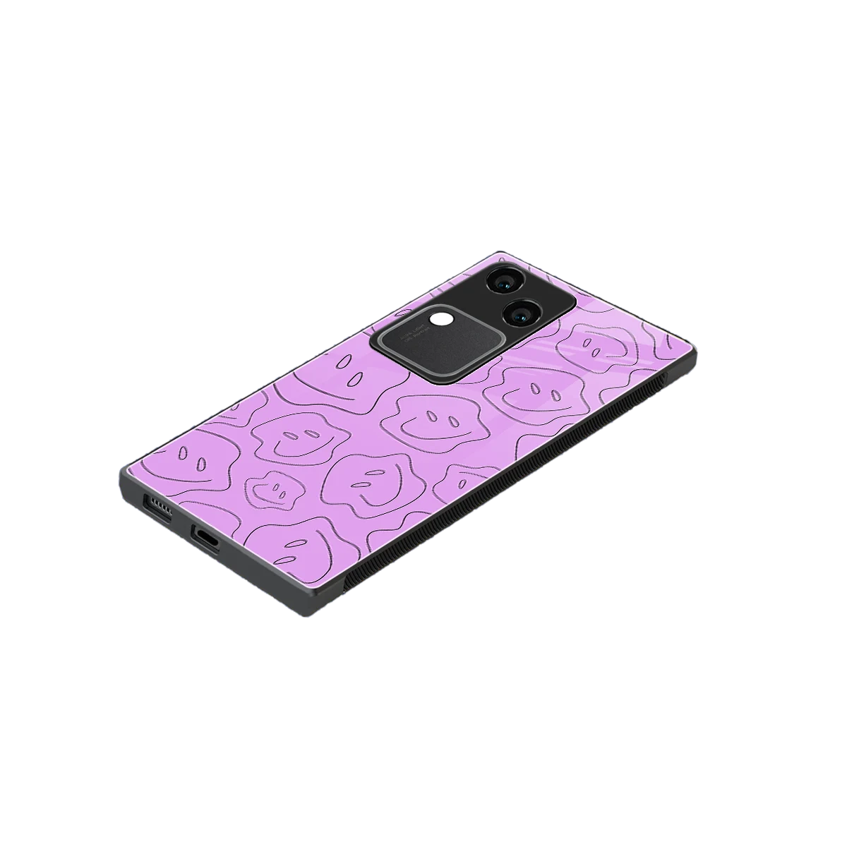 Kinda Sad Kinda Happy stylish phone case for vivo v30 | glossy glass and slim fit