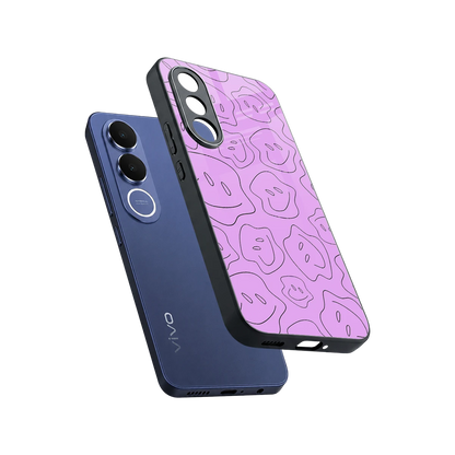 Kinda Sad Kinda Happy sleek vivo v70 fe cover with tempered glass back and TPU edges