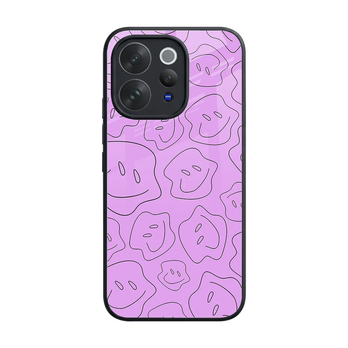 Kinda Sad Kinda Happy back phone cover | glass case for vivo v70 elite
