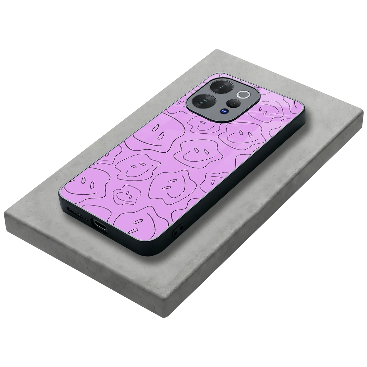 Kinda Sad Kinda Happy stylish phone case for vivo v70 elite | glossy glass and slim fit