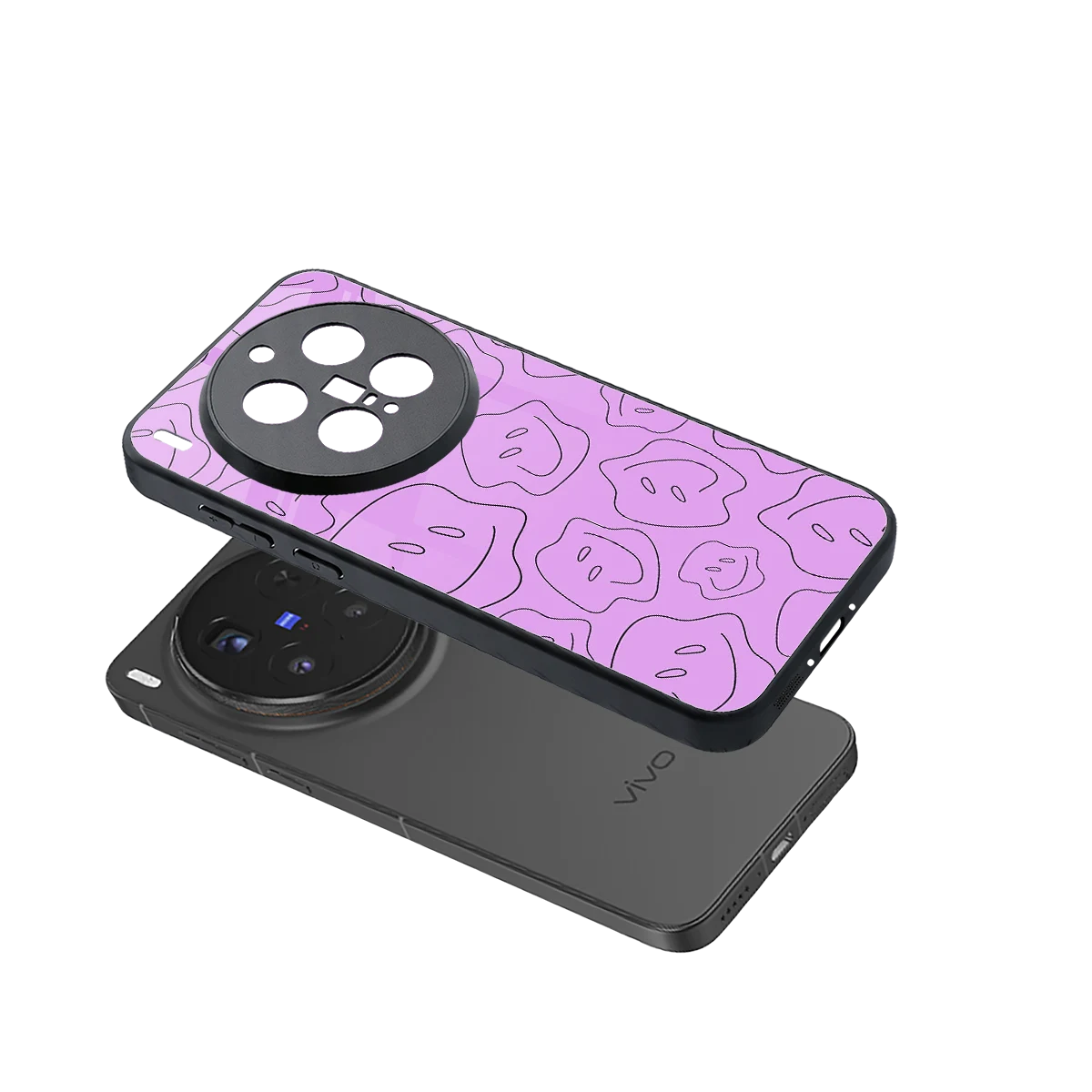 Kinda Sad Kinda Happy sleek vivo x300 pro cover with tempered glass back and TPU edges