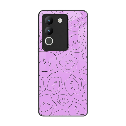 Kinda Sad Kinda Happy back phone cover | glass case for vivo y200 5g