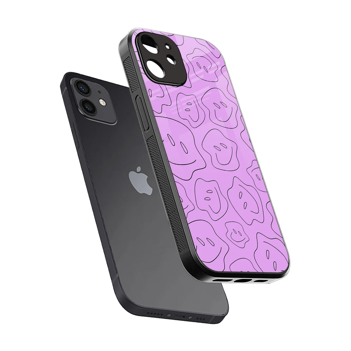 Kinda Sad Kinda Happy sleek iphone 12 cover with tempered glass back and TPU edges