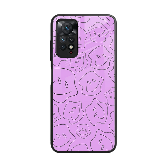 Kinda Sad Kinda Happy back phone cover | glass case for redmi note 11 pro