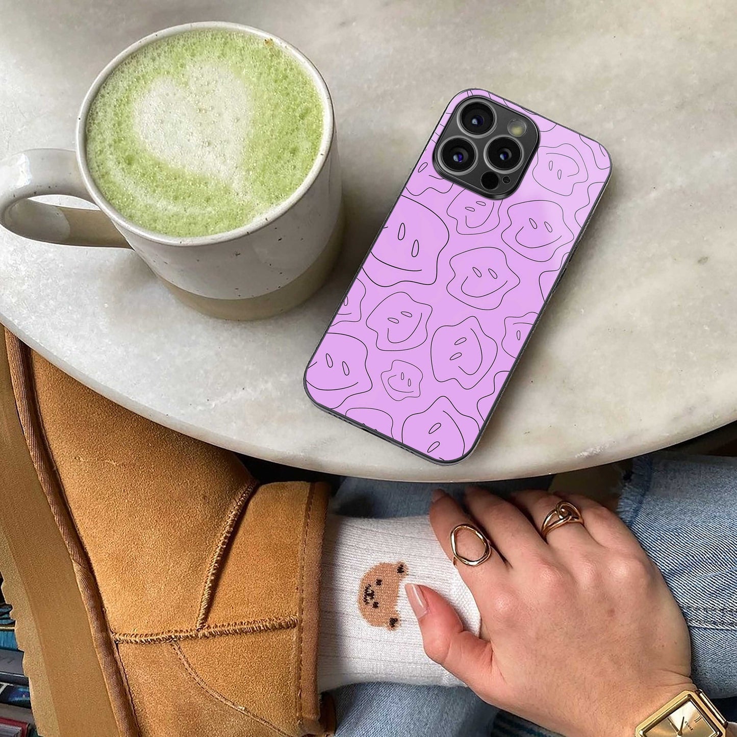 Kinda Sad Kinda Happy Phone Case for Iphone 16 | Glass Case