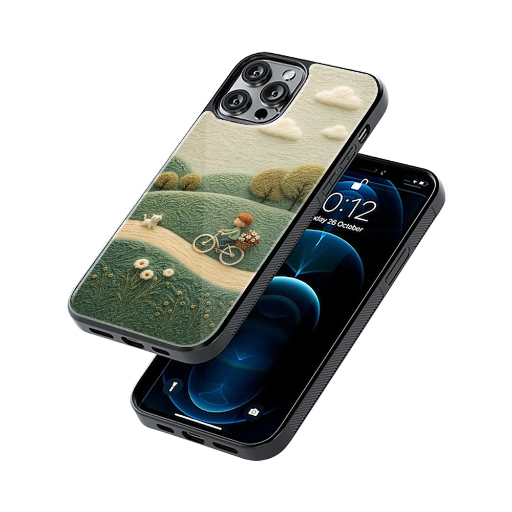 Protective Glass Back Phone Case Compatible with iPhone, Samsung, OnePlus, Pixel & More