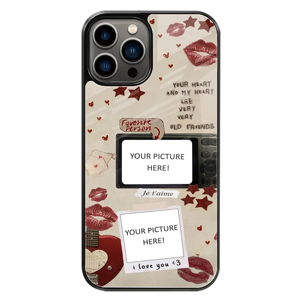 Polaroid Personalised Glass Phone Case