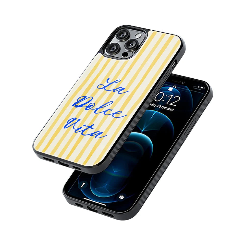 Protective Glass Back Phone Case Compatible with iPhone, Samsung, OnePlus, Pixel & More