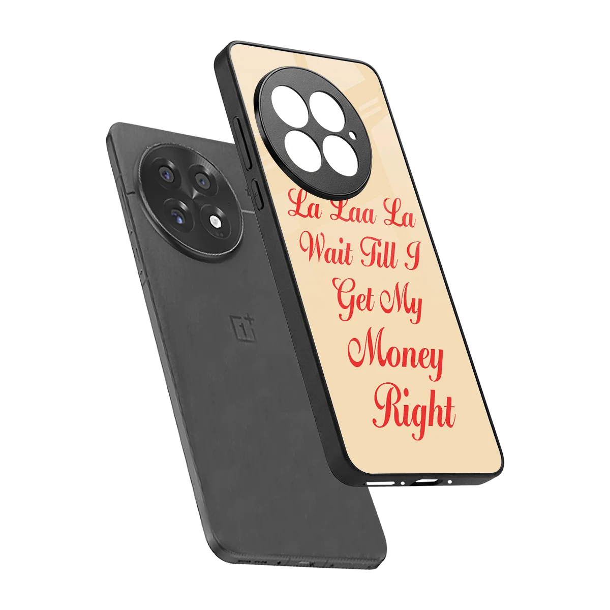 La Laa La sleek oneplus 13 cover with tempered glass back and TPU edges